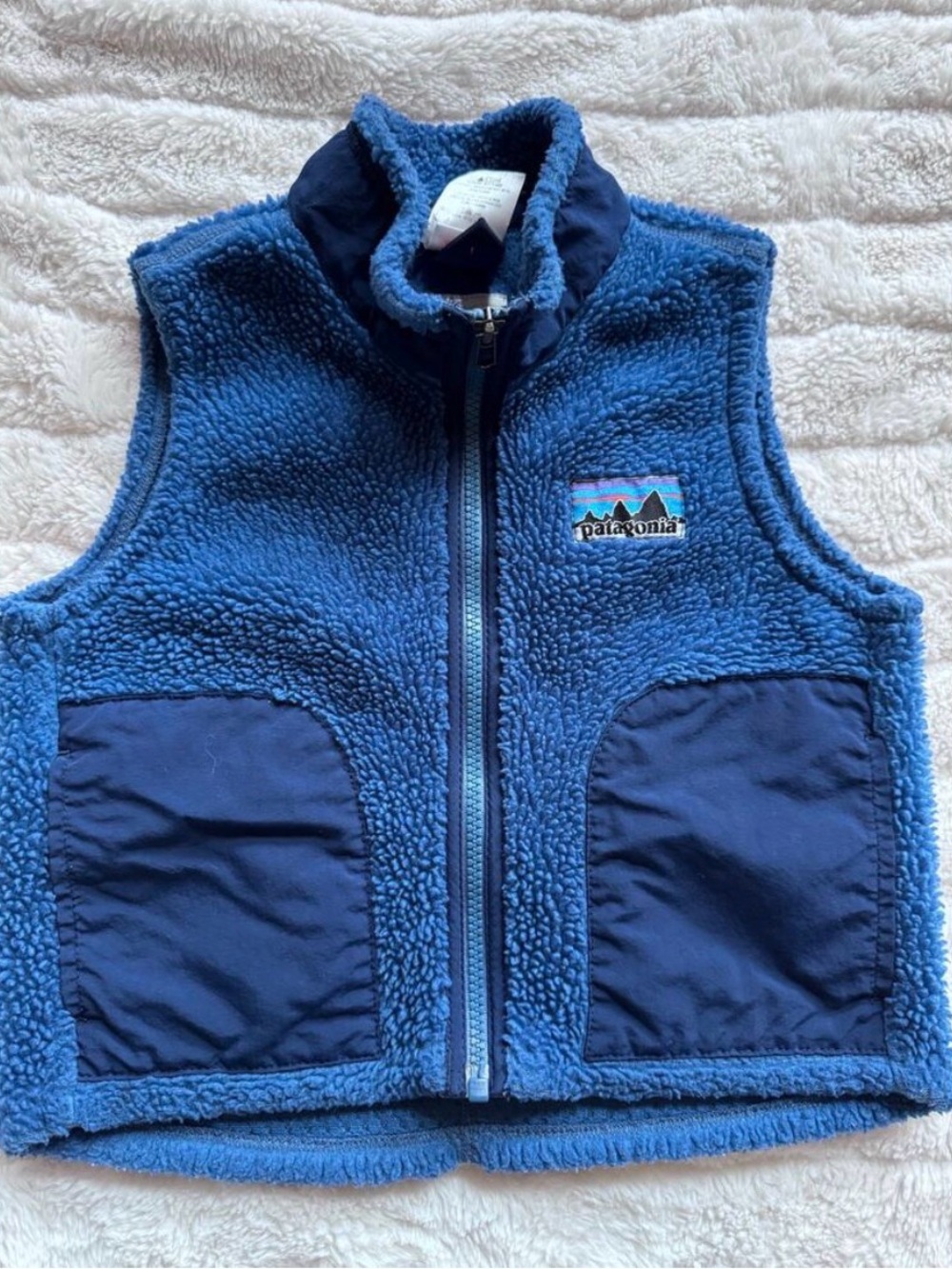 Patagonia Blue Sherpa Fleece Vest